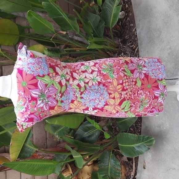 Lilly Pulitzer Shianne Azaela sleeveless vneck silk blend dress small - Picture 4 of 10